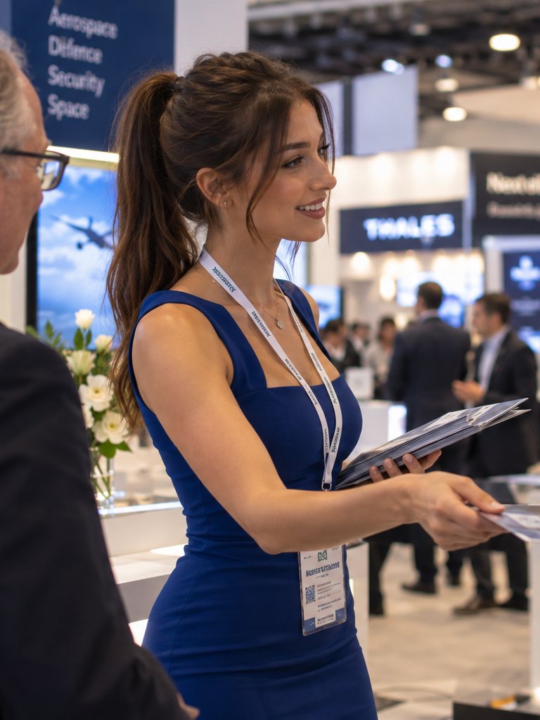 Camila, booth host, speaks English, Spanish and Portuguese